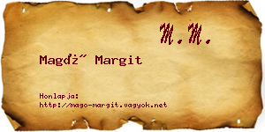 Magó Margit névjegykártya